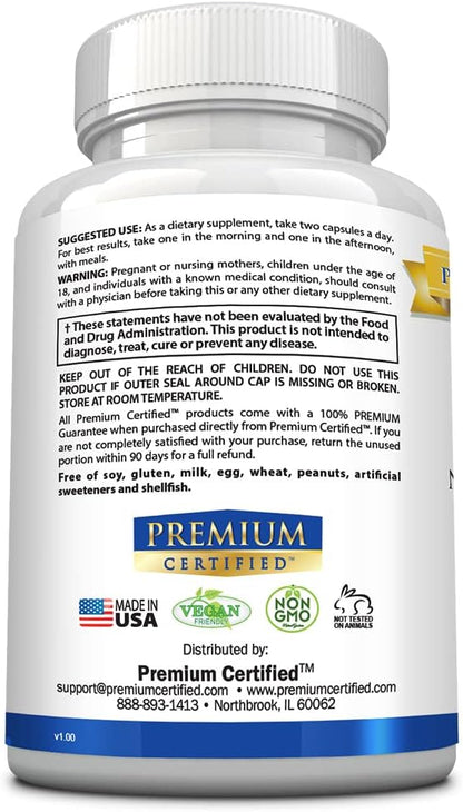 PMS Support - All Natural Hormonal Balance - Cycle Regulator, Mood and Energy Enhancer, Skin Support - Evening Primrose Oil, Calcium, Bioperine - 60 Capsules