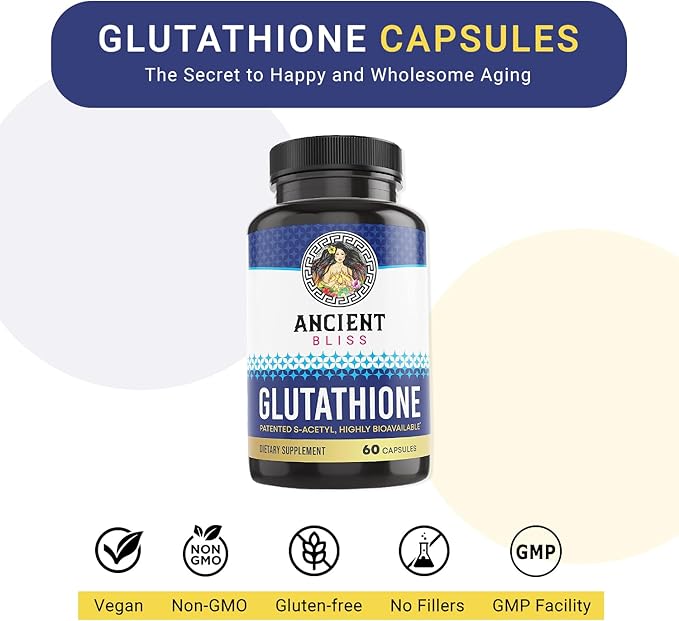Ancient Bliss S-Acetyl Glutathione Supplement Cellular (60 Capsules)