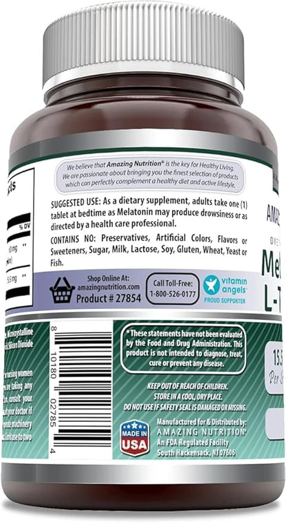 Amazing Formulas Melatonin 10 Mg Plus 5.5 Mg 120 Tablets 3