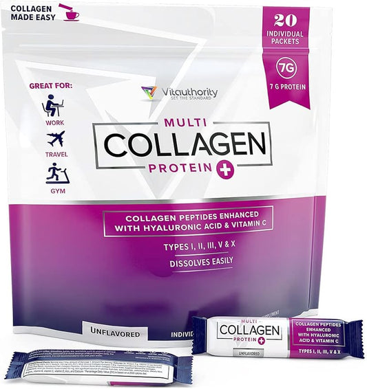 Multi Collagen Peptides Plus Hyaluronic Acid 20 Unflavored