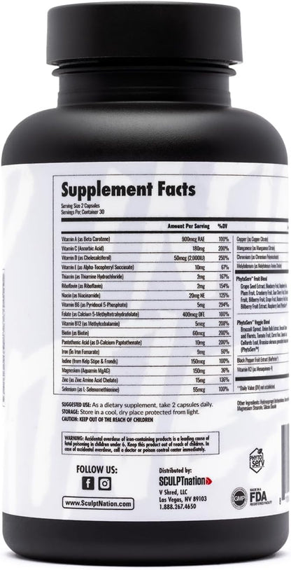 Sculpt Nation by V Shred Multivitamin 60 Capsules