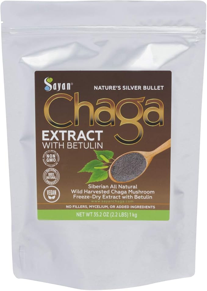 Sayan Siberian Chaga Mushroom Extract (2.2lbs)–Organic Antioxidant