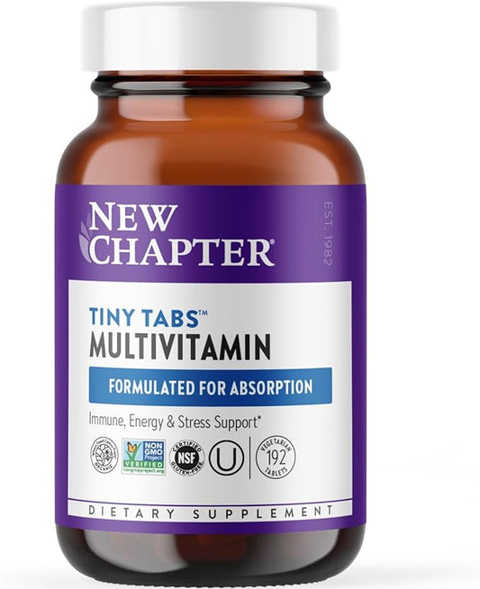 New Chapter Tiny Tabs Multivitamin 20+ Nutrients D3 + 192 Count