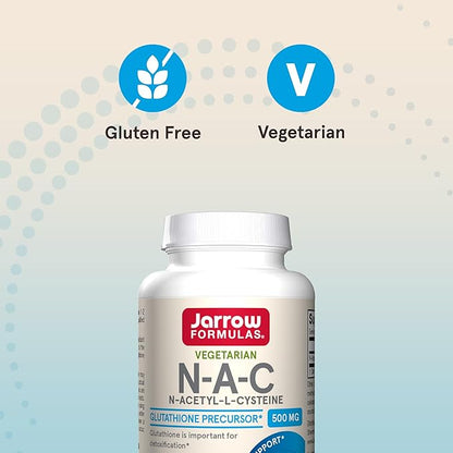 Jarrow Formulas N-A-C 500 mg, Dietary 60 Veggie 60 Day