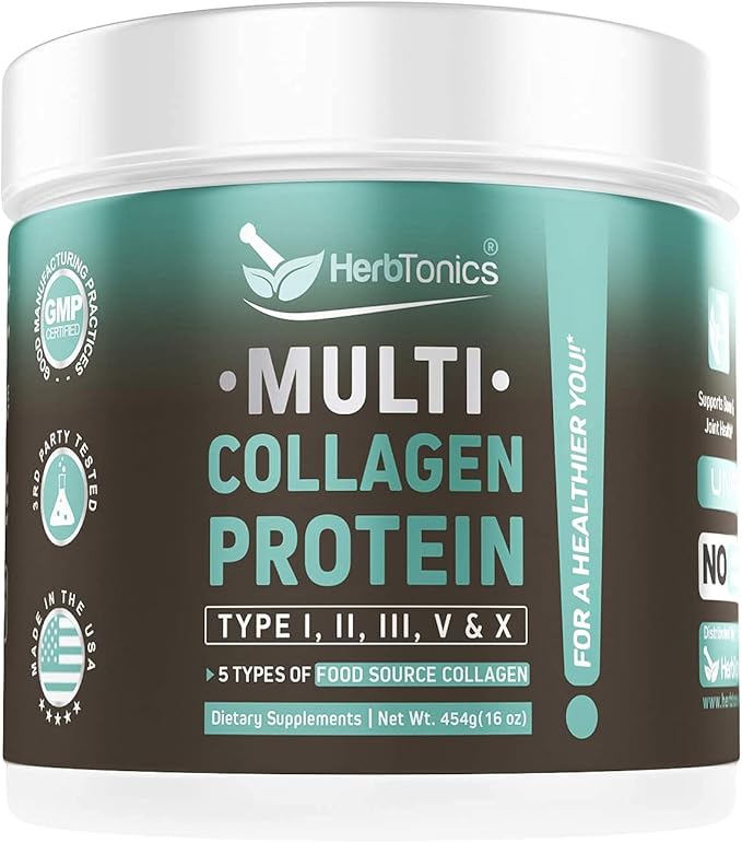 Herbtonics Multi Collagen Protein Powder Collagen (1,2,3,5 and 10) A