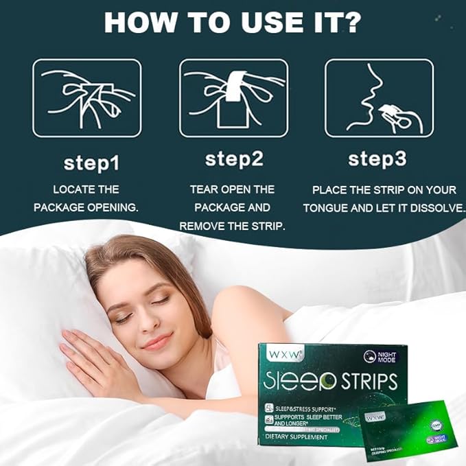 WXW Melatonin, Melatonin Supplements for Restful Sleep, Sleep Aids for Adults, Melatonin 3 mg Fast Dissolve & Release 30 Tablets