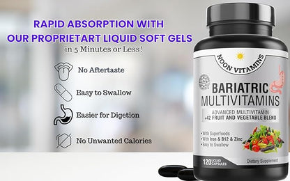 Bariatric Multivitamin with Iron & Zinc 42 Fruit 120 Capsules 2 Month