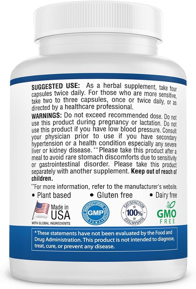 [3-Bottle Value Pack] Longevity Blood Pressure Formula 12+ Natural