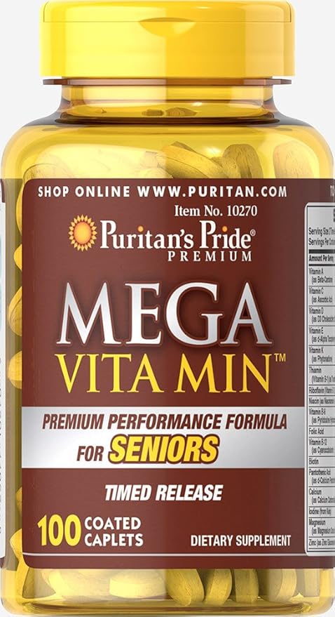 Puritan's Pride Mega Vita Min Multivitamin Zinc-100 Coated
