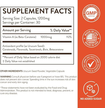 GLOW Capsules Accelerated Tanning Vegan Vitamins (60ct)