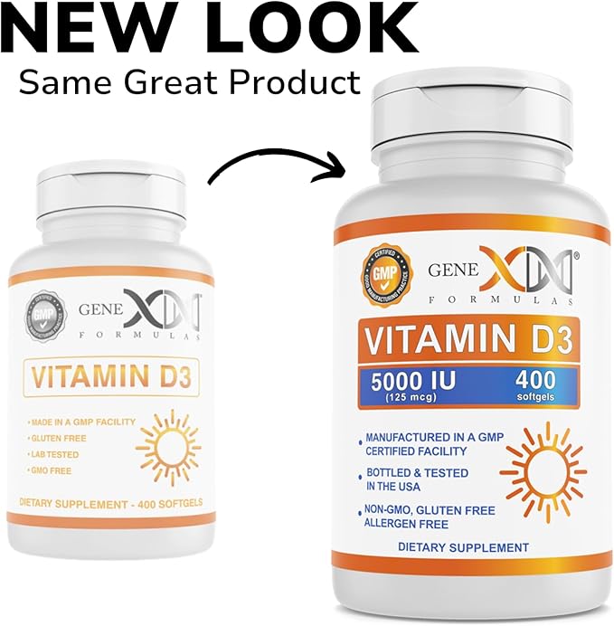 GENEX Vitamin D3 5000IU (400 Softgels)