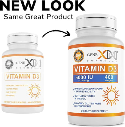 GENEX Vitamin D3 5000IU (400 Softgels)