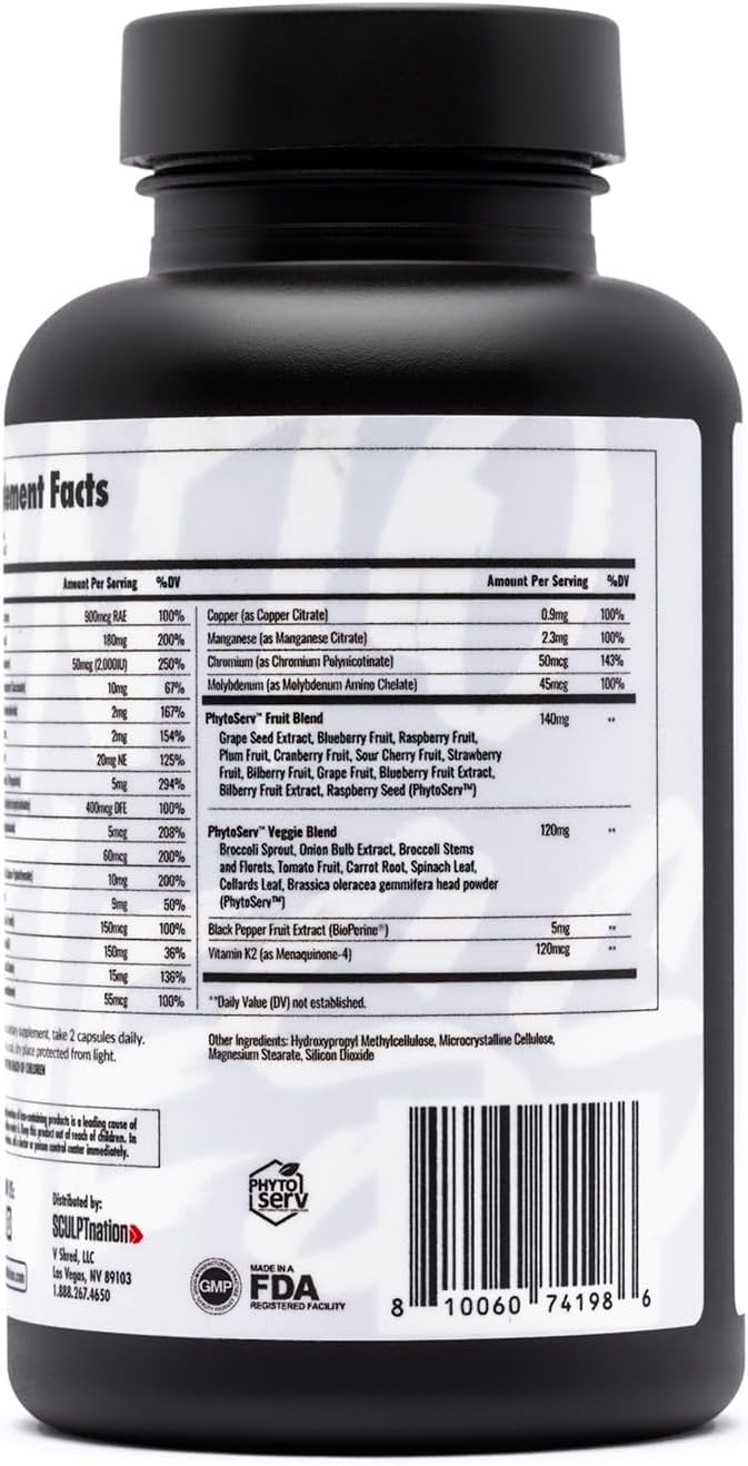 Sculpt Nation by V Shred Multivitamin 60 Capsules