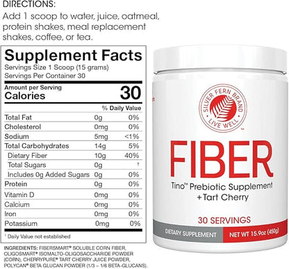 Tino Natural Gluten Free Prebiotic Fiber Supplement (1 Canister 15.9 Oz)