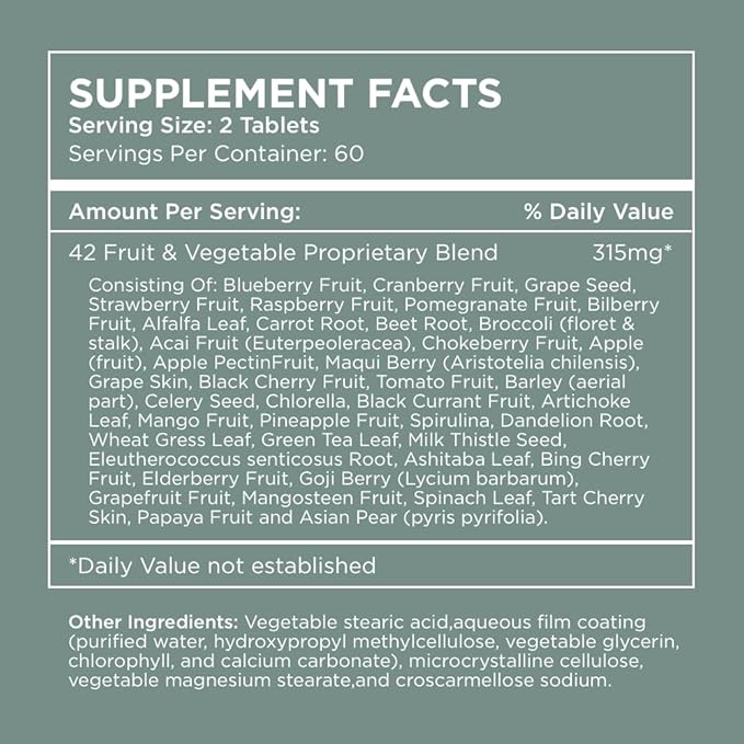 Pure for Men Multivitamin Supplement 42 Fruit 120 Vegan