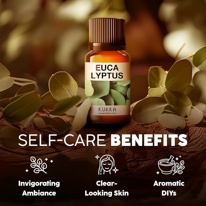 Kukka Eucalyptus Essential Oil for Diffuser 100% Natural (0.34 Fl