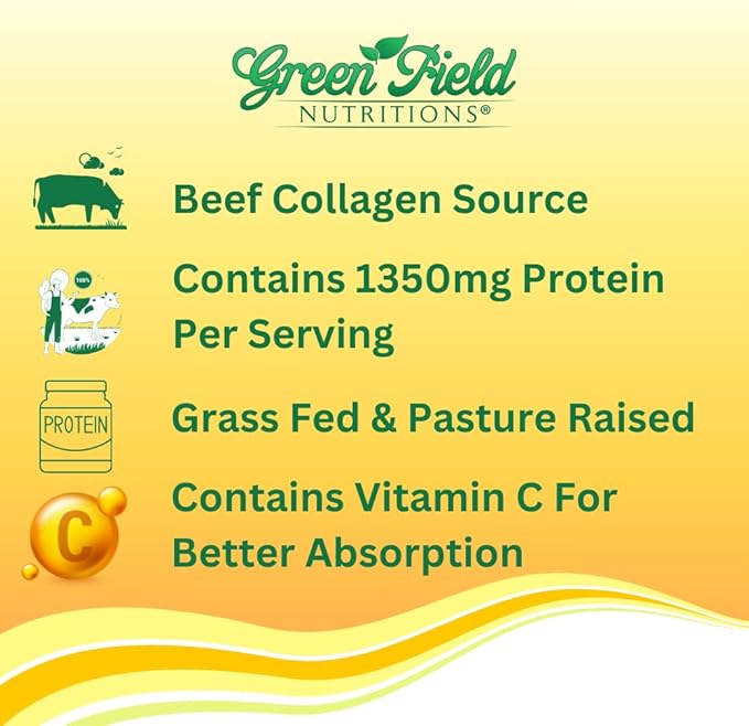 Greenfield Nutritions - Halal Collagen Peptides 1500 mg 300 mg 90 Capsules