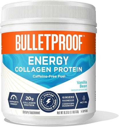 Bulletproof Vanilla Bean Energy Collagen Protein 18.3 Ounces,