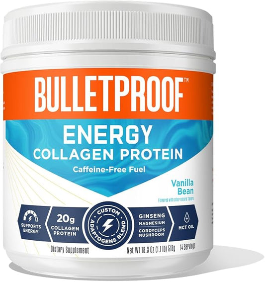 Bulletproof Vanilla Bean Energy Collagen Protein 18.3 Ounces,