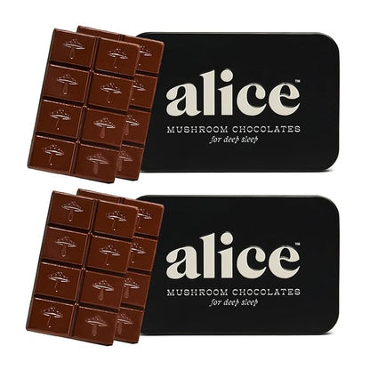 Nightcap 2-Pack | Functional Mushroom Chocolates | Supports Deep Sleep, Calm Mind, Stress Relief | Reishi, Magnesium, Zinc, L-Theanine & Chamomile | Helps to Fall & Stay Asleep, Cream