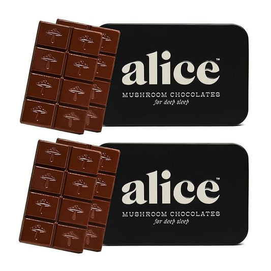 Nightcap 2-Pack | Functional Mushroom Chocolates | Supports Deep Sleep, Calm Mind, Stress Relief | Reishi, Magnesium, Zinc, L-Theanine & Chamomile | Helps to Fall & Stay Asleep, Cream