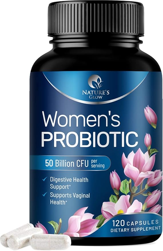 Women Probiotics For Digestive Health With 50 Billion CFU - Multi Strains Womens Probiotic With Acidophilus For Daily Vaginal & Urinary Health Support, Immune Support, Shelf Stable - 120 Capsules