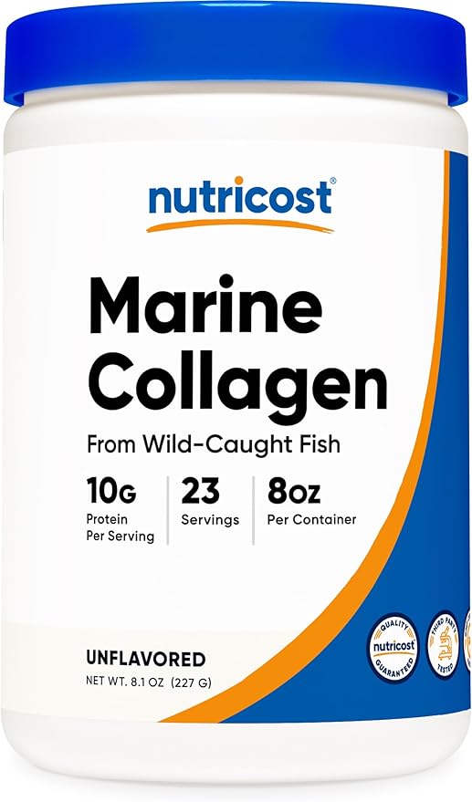 Nutricost Marine Collagen Powder Wild Caught (8 oz) 23 Servings, 10 G