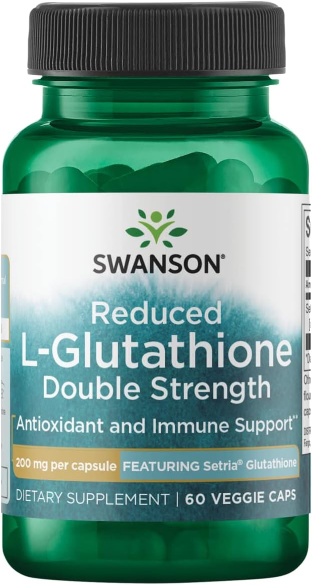 Swanson Amino Acid High Potency L-Glutathione 200 Milligrams 60 Veg
