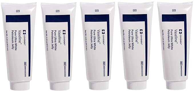 5 Pack Medical Grade Vaseline Pure 3.25 oz (97.5 mL)