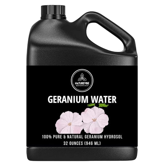 Naturevibe Botanicals Geranium Water 32 Ounces 100% Pure