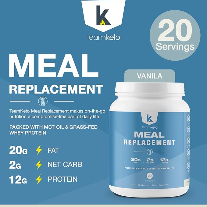 Meal Replacement Powder Gluten Free Contains 100% natural 742g-Vanilla