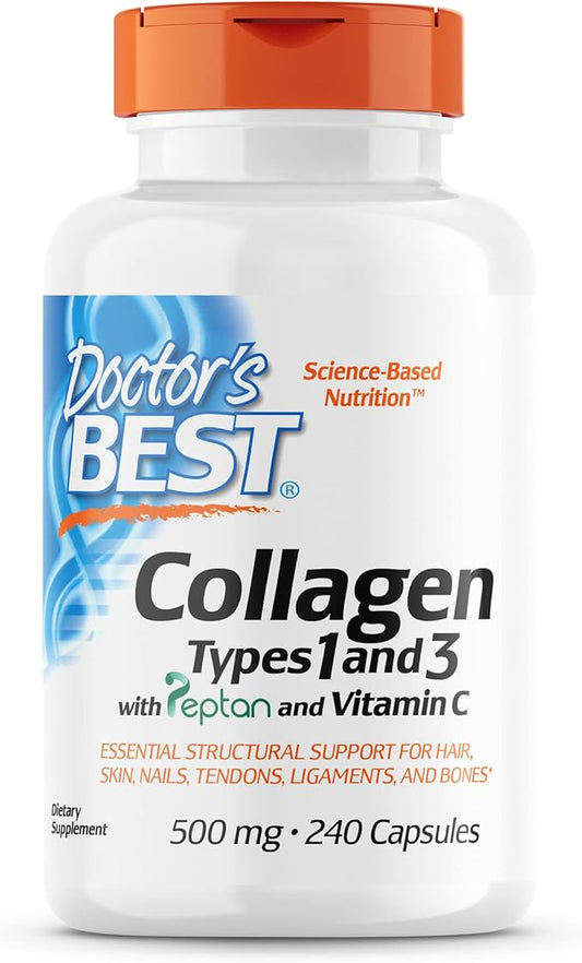 Doctor's Best Collagen Types 1 & 3 with 500 mg, 240 Caps (DRB-00263)