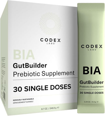 Codex Labs BIA GutBuilder – Supports Gut Health & Immunity - Fortifies Gut Microbiome & Skin Barrier with Prebiotics & Superfoods - 30-Day Supply