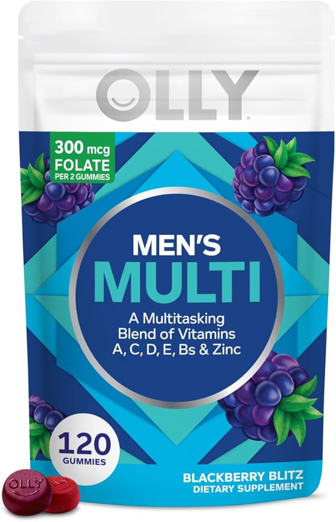 OLLY Men's Multivitamin Gummy, Immune Support, 60 Day 120 Count