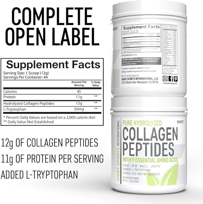 Giant Sports Collagen Peptide Powder 1 Type 3-1 LB