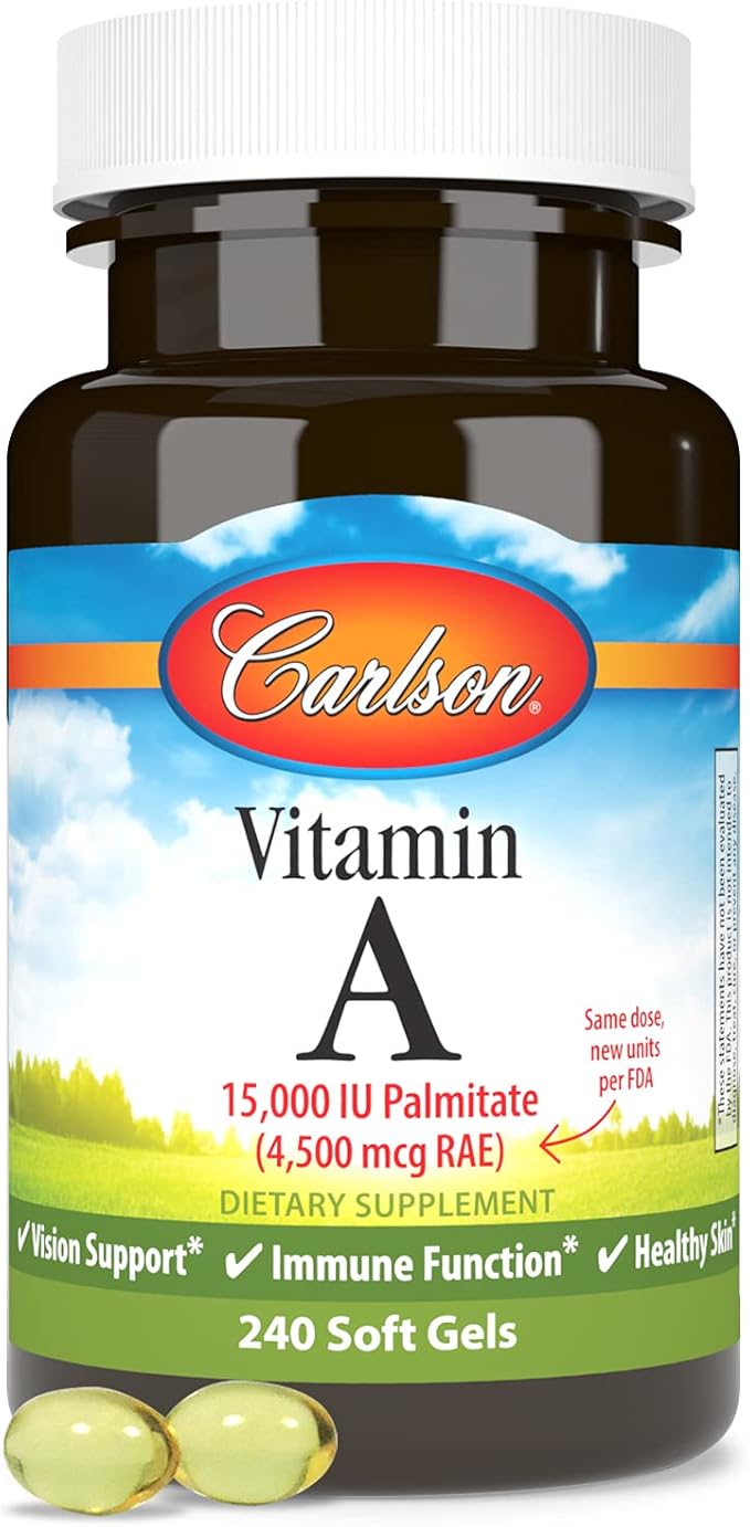 Carlson - Vitamin A, 15000 IU (4500 mcg 240 Softgels