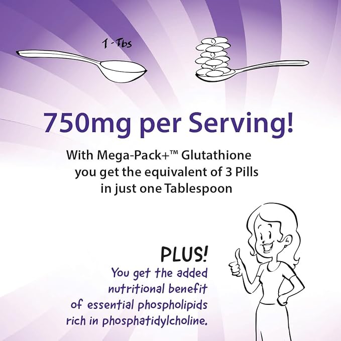 Aurora Nutrascience Mega-Liposomal Liquid Glutathione, Immune System Support, Antioxidant, 750 mg per Serving, 10 Single-Serve Packets, Gluten Free, Non-GMO, Sugar-Free, 6.8 fl oz