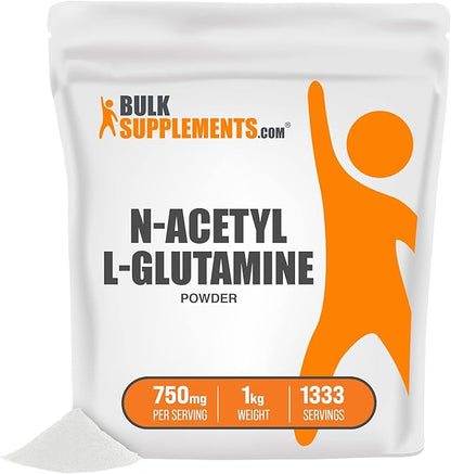 BulkSupplements.com N-Acetyl L-Glutamine Powder 750mg per 1kg (2.2 (2.2 lbs) 1)