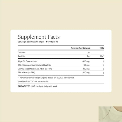 ANYA Omega-3 with 300mg of DHA 100% Vegan,