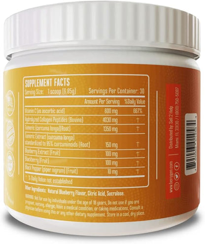 Turmeric Curcumin Collagen Powder with Vitamin C 30 Servings (1)