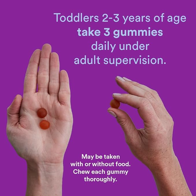 SmartyPants Toddler Multivitamin Gummies: Omega3 Fish D3, C, B12, B6, B6, Vitamin 70 Count (23Day Supply)