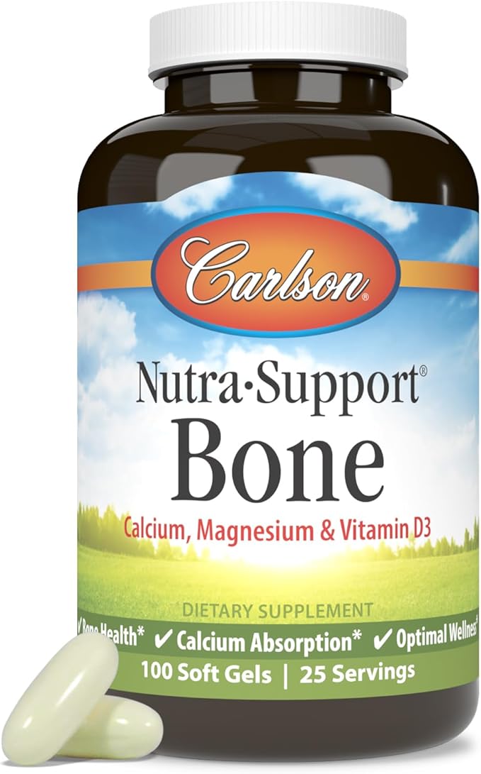 Carlson - Nutra-Support Bone, Calcium, Magnesium D3, Bone 100 Softgels