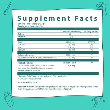 Collagen Powder Supplement with Probiotics 30 Servings