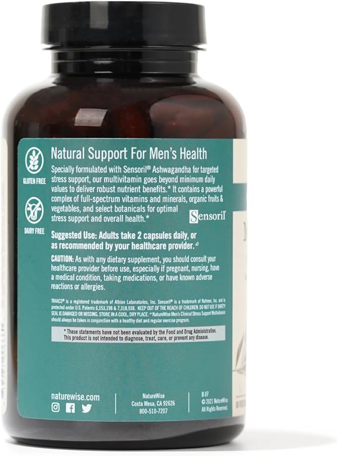 NatureWise Multivitamin for Men + Stress 60 Capsules[1-Month Capsules[1-Month Supply]