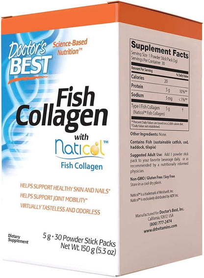 Doctor's Best Fish Collagen w/Naticol Fish 30 Powder