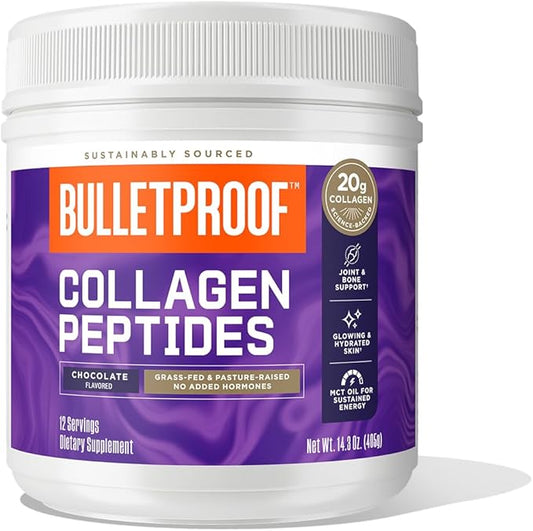Bulletproof Chocolate Collagen Peptides Powder 14.3 Ounces,
