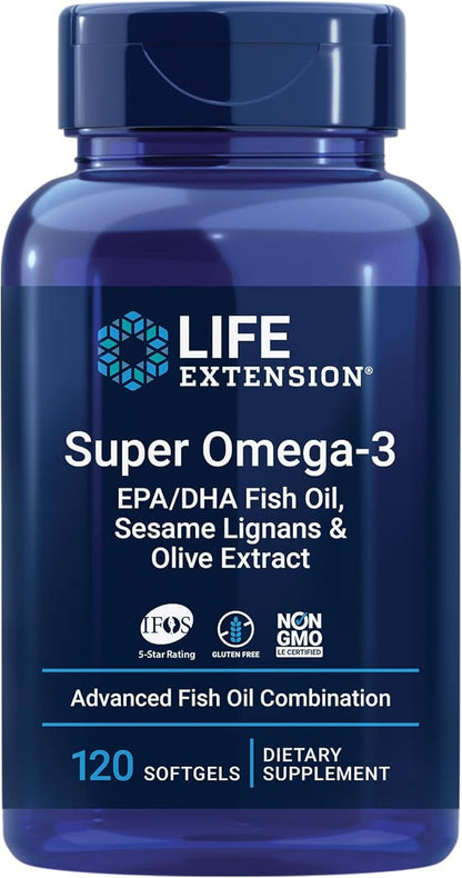 Life Extension Super Ubiquinol Coq10, 100 60 Softgels Omega-3 Epa/dha 120 Softgels