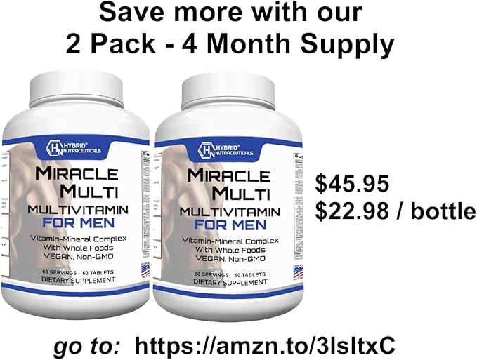 MiracleMulti One a Day Men's Multivitamin-Multimineral (60 Day