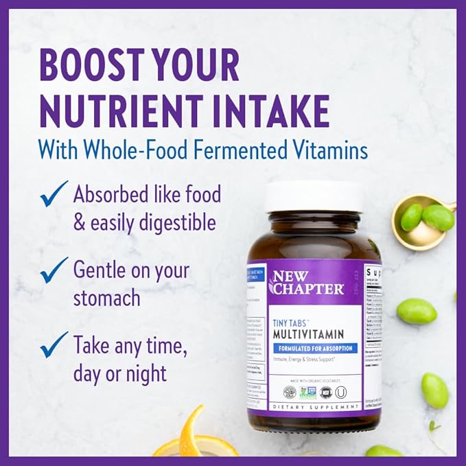 New Chapter Tiny Tabs Multivitamin 20+ Nutrients D3 + 192 Count