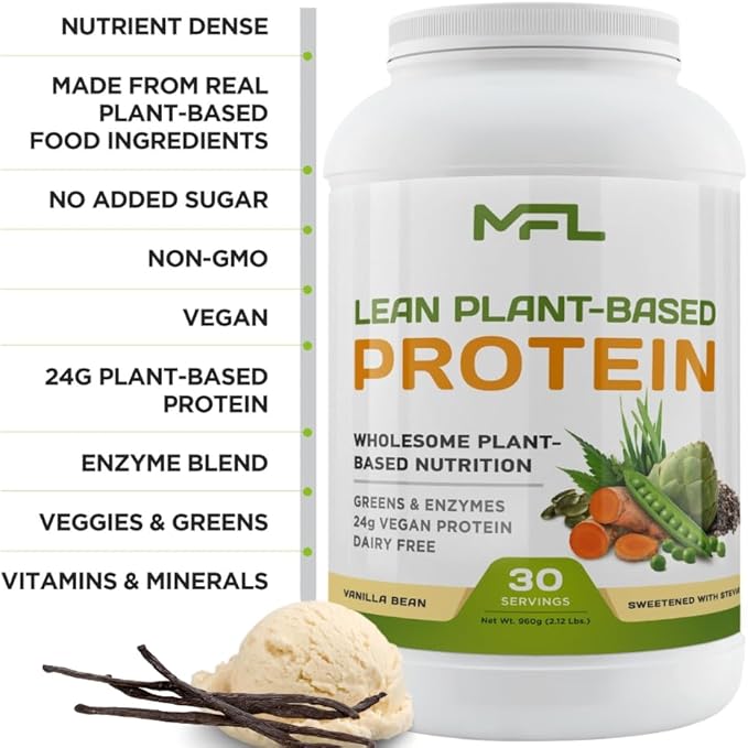 MFL Vegan, Plant-Based Protein Powder l 2.12 lbs